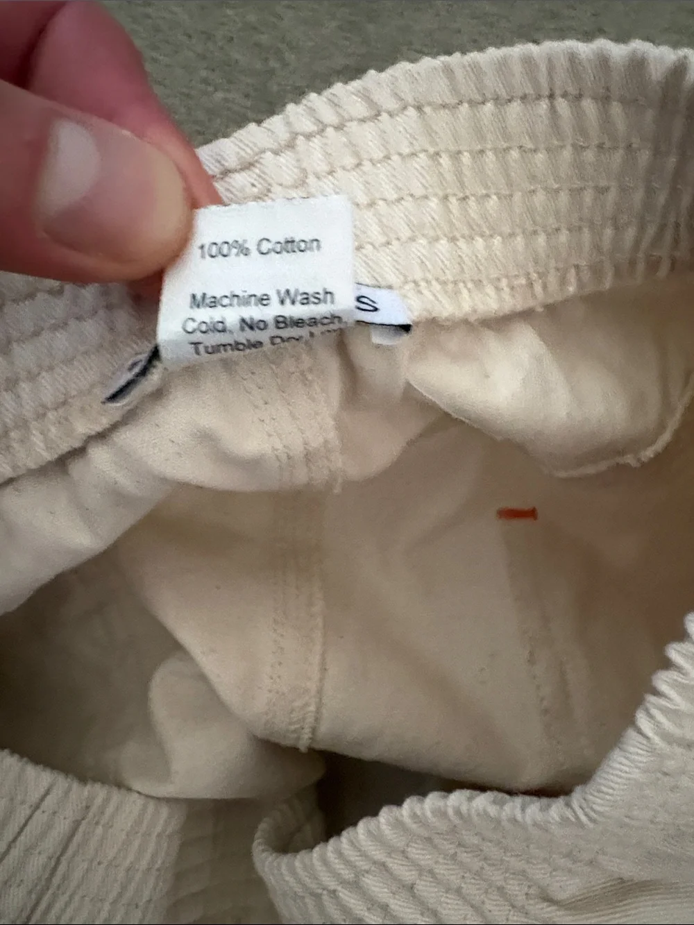Men's Cream Cotton Casual Shorts by RICK MAJORS. Medium. Made in the USA